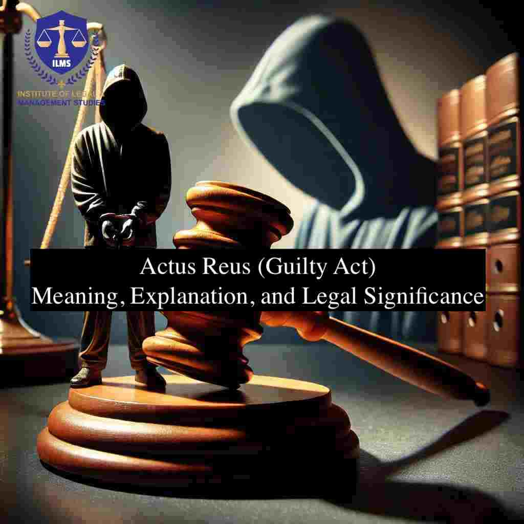 Actus Reus (Guilty Act) â Meaning, Explanation, and Legal Significance