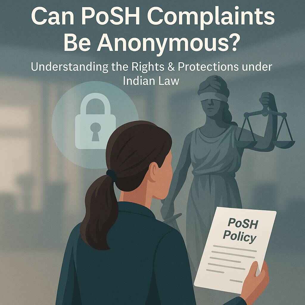 Can POSH complaints be anonymous?